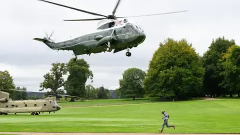 The US President Diverted and Forced to Swap Helicopters On the Way to Stansted